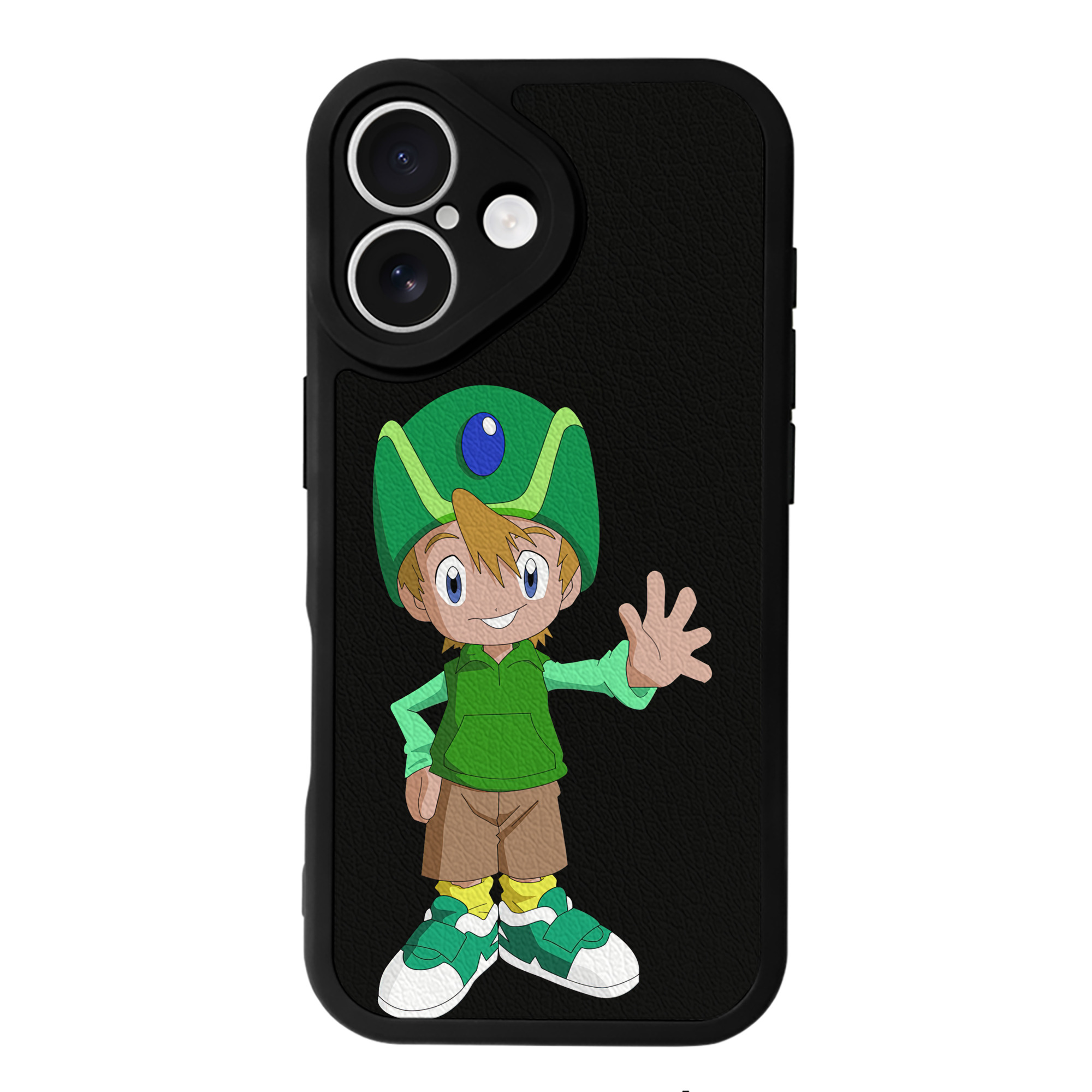 （画像用） Digimon デジタルモンスター/デジモン 【iPhone 16シリーズ対応】シリコンスマホケース（レザー調） 材質：シリコン